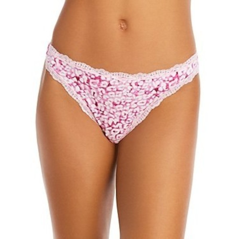 AQUA INTIMATES Thong/String Multicolor Lace Panties, S